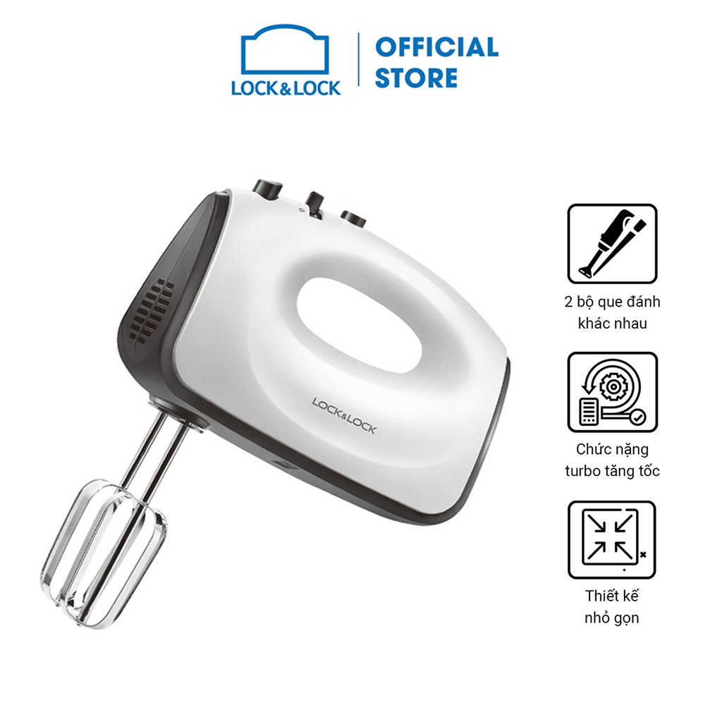 Máy Đánh Trứng Lock&Lock HAnd Mixer 300W - Đen [EJM501BLK